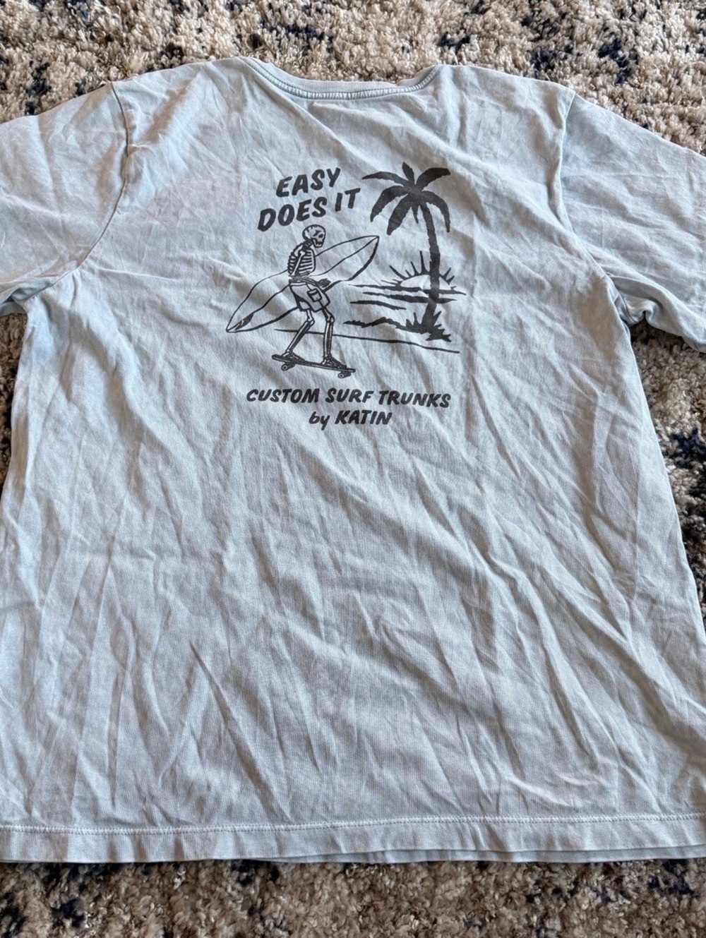 Katin Easy Does It Surf Tee XL Skeleton Surfer Graphic